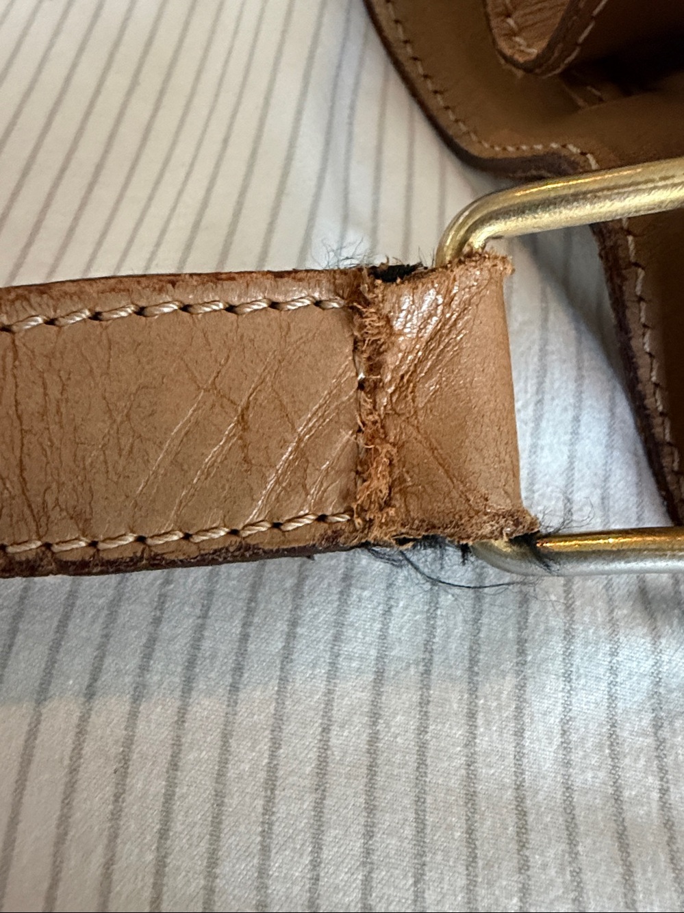 Celine Brown Monogram Bucket Bag with Tan Trim and Matching Pouch - Picture 13 of 16